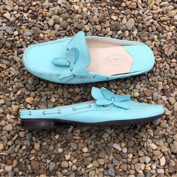 TALBOTS Slip On Mint Gisele Leather Loafers Slides Flats BUTTERFLY SHOES 5.5 B‍‍ - Picture 6 of 16